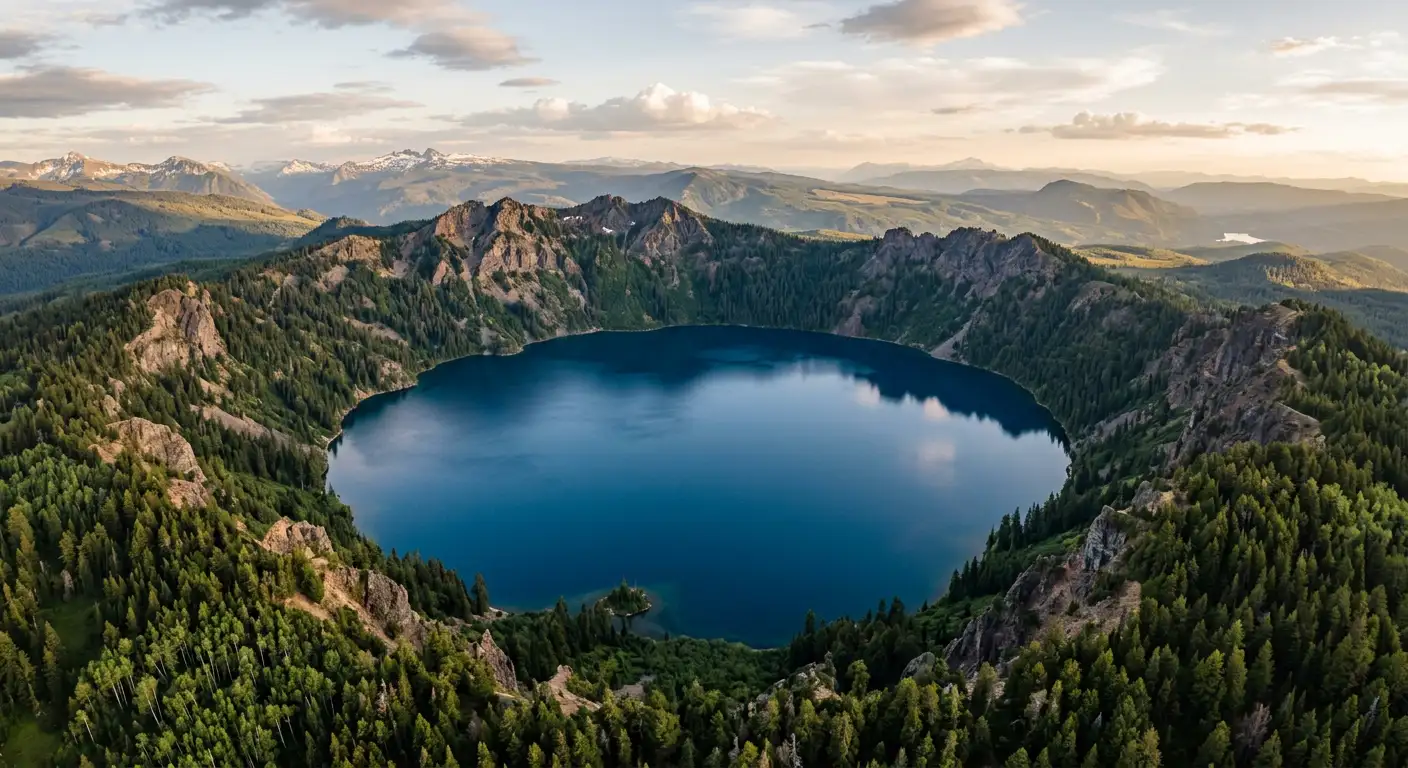 Erupție vulcanică dramatică cu lavă fluidă și coloană de fum deasupra peisajului european