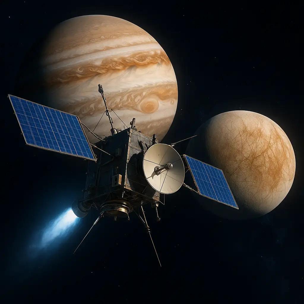 Europa Clipper – se caută viață pe luna înghețată a lui Jupiter